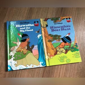 VINTAGE Disney (2) Hiawatha Books